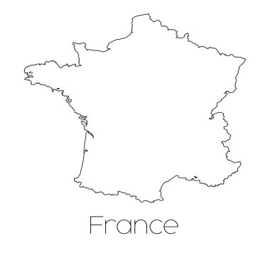 Fransa'nın ülkenin arka planda izole ülke şekli