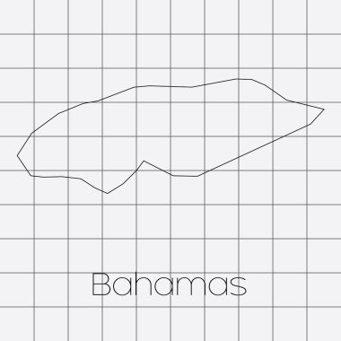 Bahamalar ülke şekli ile kare arka plan