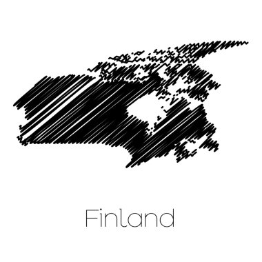 Finlandiya ülke karalanmış Haritası