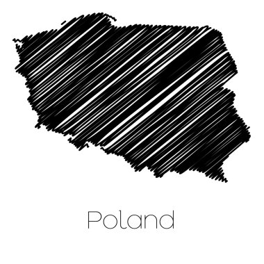Polonya ülke karalanmış Haritası