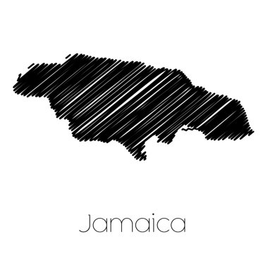 Jamaika Ülke karalanmış Haritası