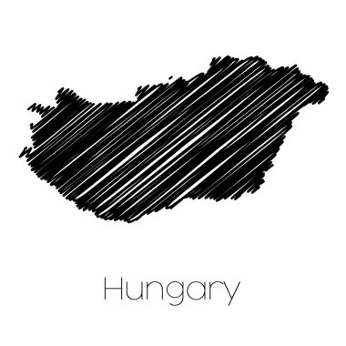Macaristan ülke karalanmış Haritası