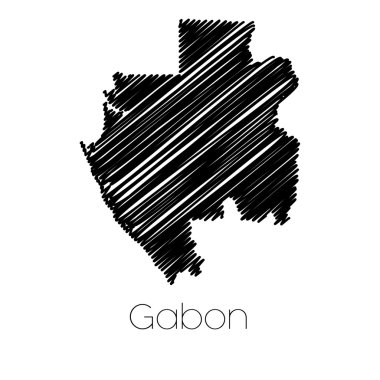 Karalanmış ülke Gabon Haritası