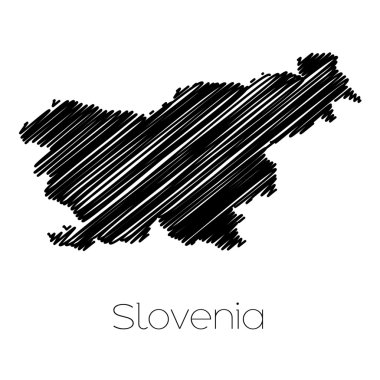 Karalanmış ülke Slovenya haritası