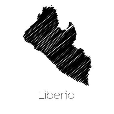 Liberya ülke karalanmış Haritası