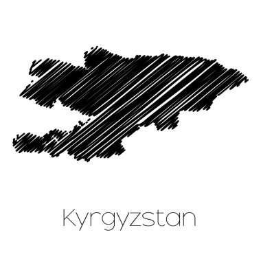 Karalanmış ülke Kırgızistan Haritası