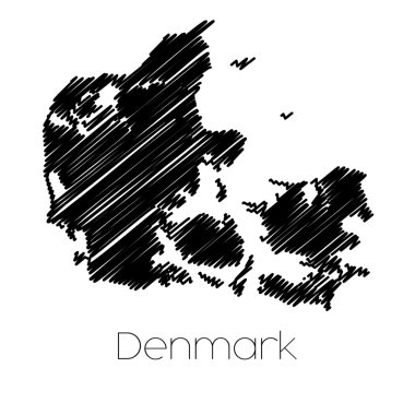 Ülke Danimarka karalanmış Haritası