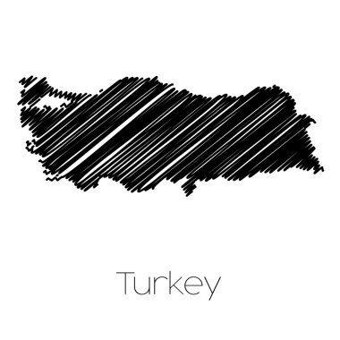Türkiye'nin ülke karalanmış Haritası