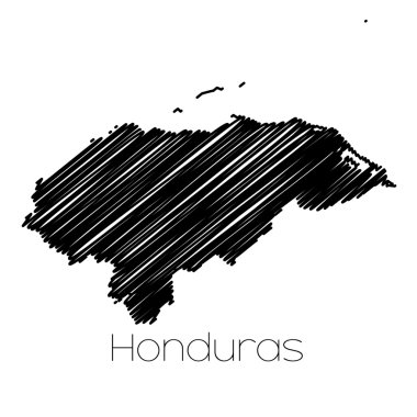 Karalanmış ülke Honduras Haritası