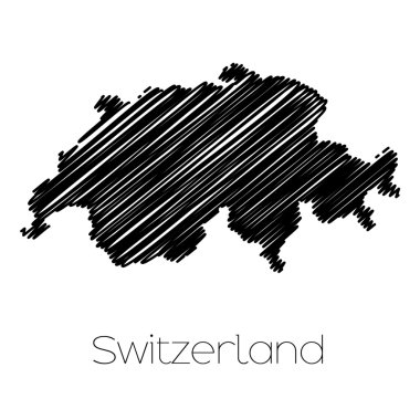 İsviçre ülke karalanmış Haritası