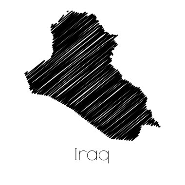 Irak'ın ülkenin karalanmış harita