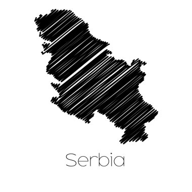 Sırbistan ülke karalanmış Haritası