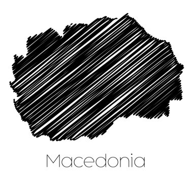 Karalanmış ülke Makedonya Haritası