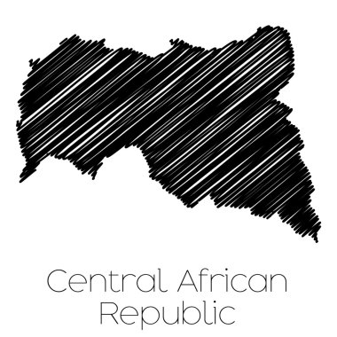 Orta Afrika Cumhuriyeti ülke karalanmış Haritası