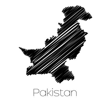 Karalanmış ülke Pakistan Haritası