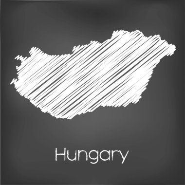 Macaristan ülke karalanmış Haritası