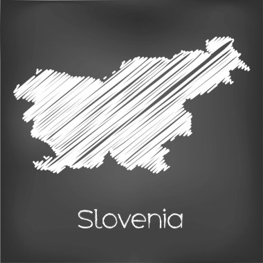 Karalanmış ülke Slovenya haritası