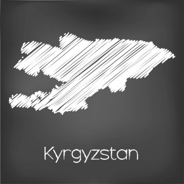 Karalanmış ülke Kırgızistan Haritası