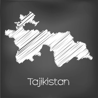 Tacikistan ülke karalanmış Haritası