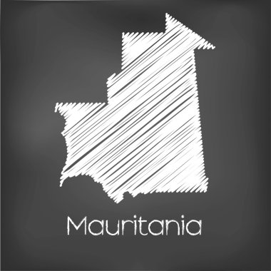 Karalanmış ülke Moritanya Haritası