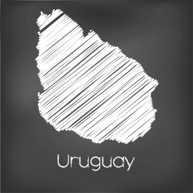 Karalanmış ülke Uruguay Haritası