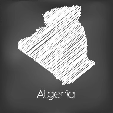 Karalanmış ülke Cezayir Haritası