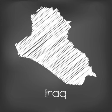 Irak'ın ülkenin karalanmış harita