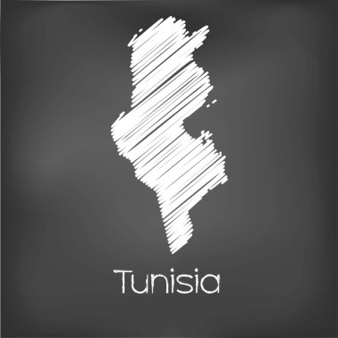 Karalanmış ülke Tunus Haritası