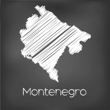 Karadağ ülke karalanmış Haritası