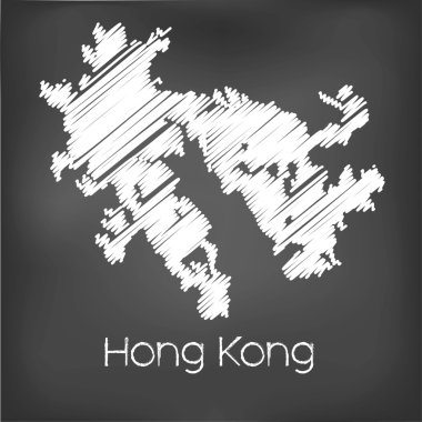 Hong Kong ülke karalanmış Haritası