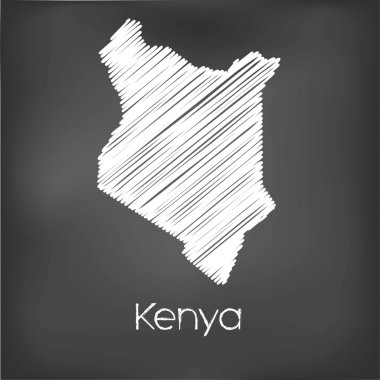 Kenya ülke karalanmış Haritası