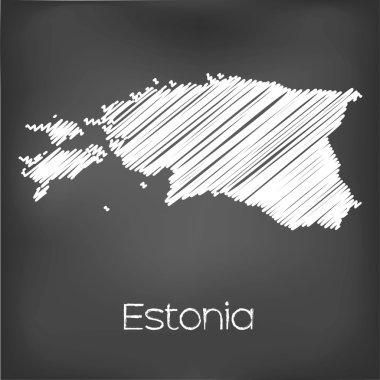 Karalanmış ülke Estonya Haritası