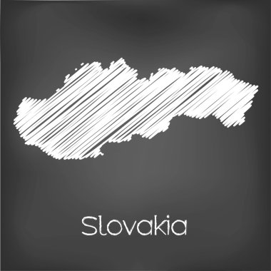 Slovakya'nın ülke karalanmış Haritası