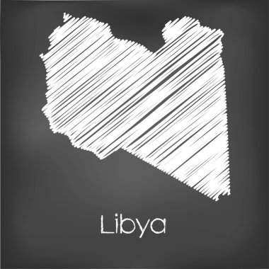 Karalanmış ülke Libya Haritası