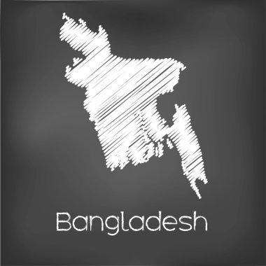 Bangladeş ülke karalanmış Haritası