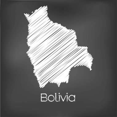 Bolivya'nın ülke karalanmış Haritası