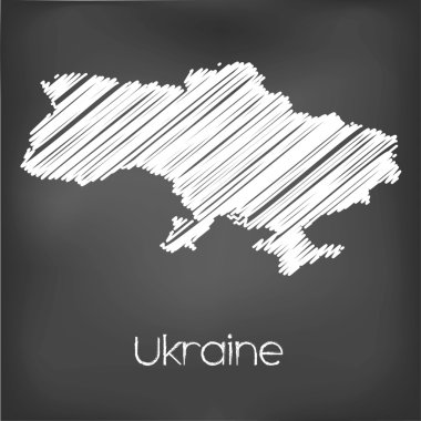 Ukrayna'nın ülke karalanmış Haritası