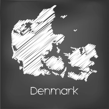 Ülke Danimarka karalanmış Haritası
