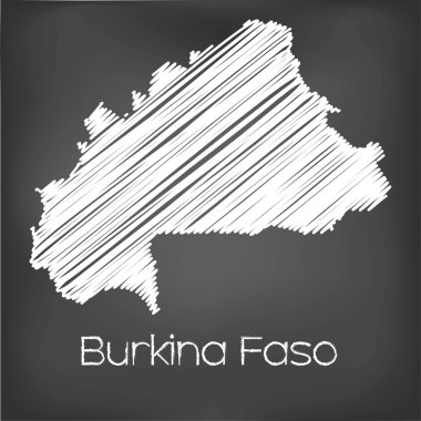 Karalanmış ülke Burkina Faso Haritası