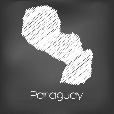 Karalanmış ülke Paraguay Haritası