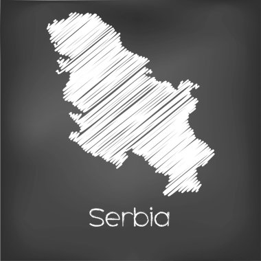 Sırbistan ülke karalanmış Haritası