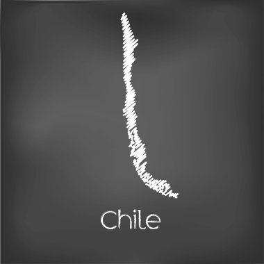 Karalanmış ülke Şili haritası