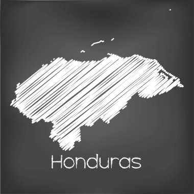Karalanmış ülke Honduras Haritası