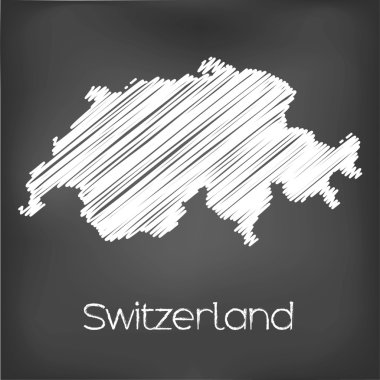 İsviçre ülke karalanmış Haritası