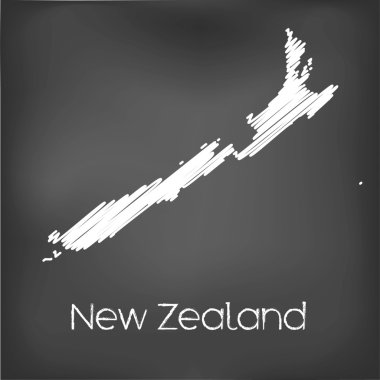 Karalanmış ülke Yeni Zelanda Haritası