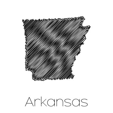 Arkansas eyaleti karalanmış şekli