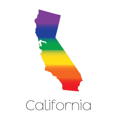 LGBT bayrak Kaliforniya Eyaleti içinde