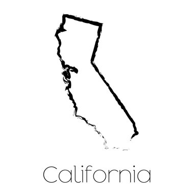 California eyaletinin karalanmış şekli