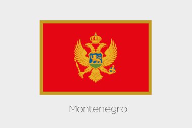 Montenegr ülkenin adı ile bayrak çizimi