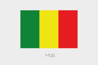 Bayrakla Mali ülke adını gösteren resim